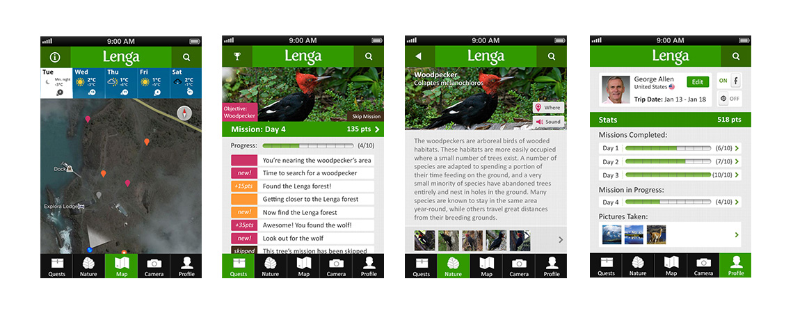 Lenga app screenshots